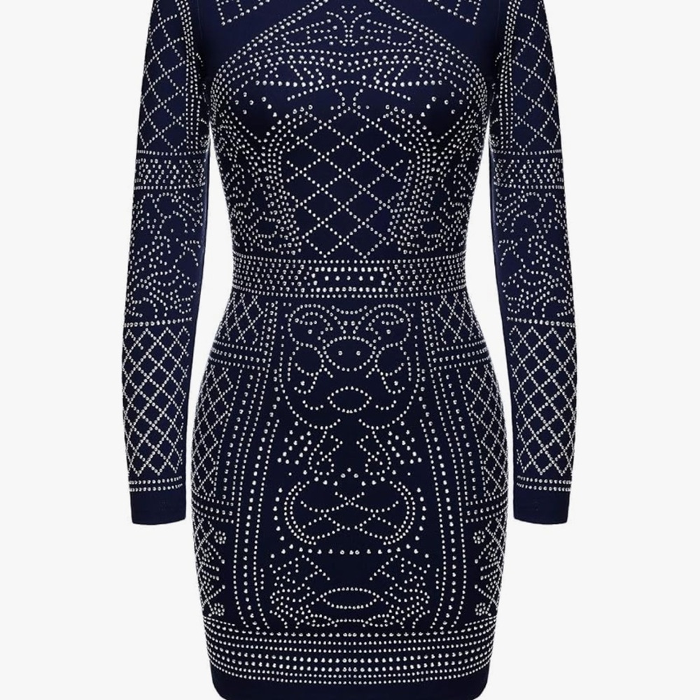 Navy Studded Dress NEW size S